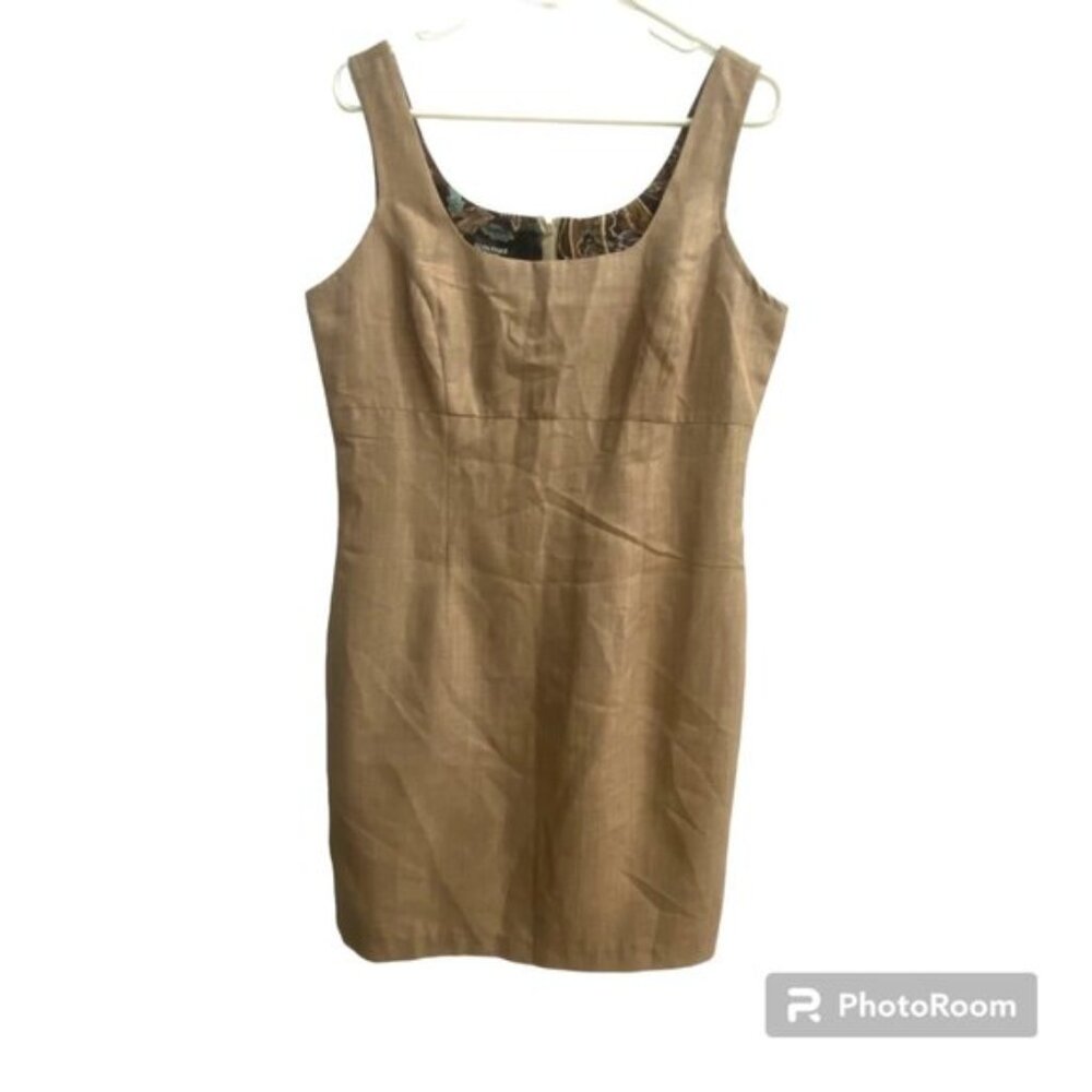 Vintage Alyn Paige Brown Bodycon Mini‎ Dress Women's 12